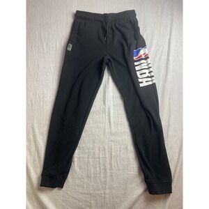 NBA Jogger Pants Black Youth XL 18-20 Streetwear Sporty Gorpcore Tapered Leg